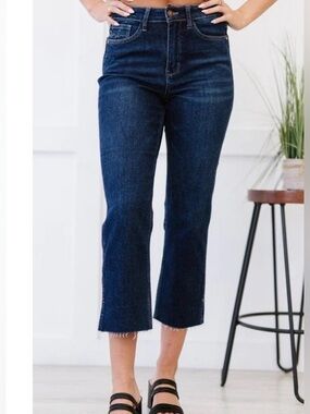 Judy Blue High Waist Cropped Straight Jeans Sz 7/28 New With Tags